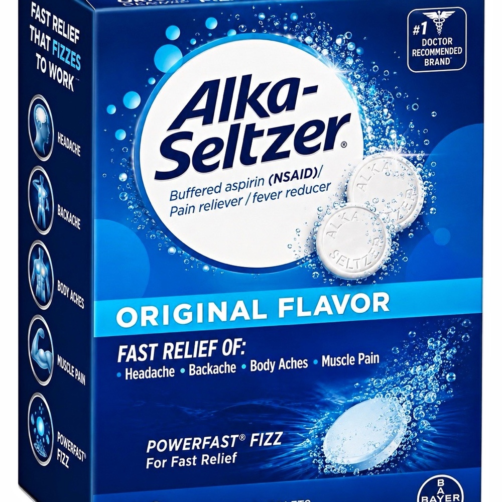 Alka-Seltzer Original Flavor Aspirin 325 mg Effervescent Tablets 116 Ct